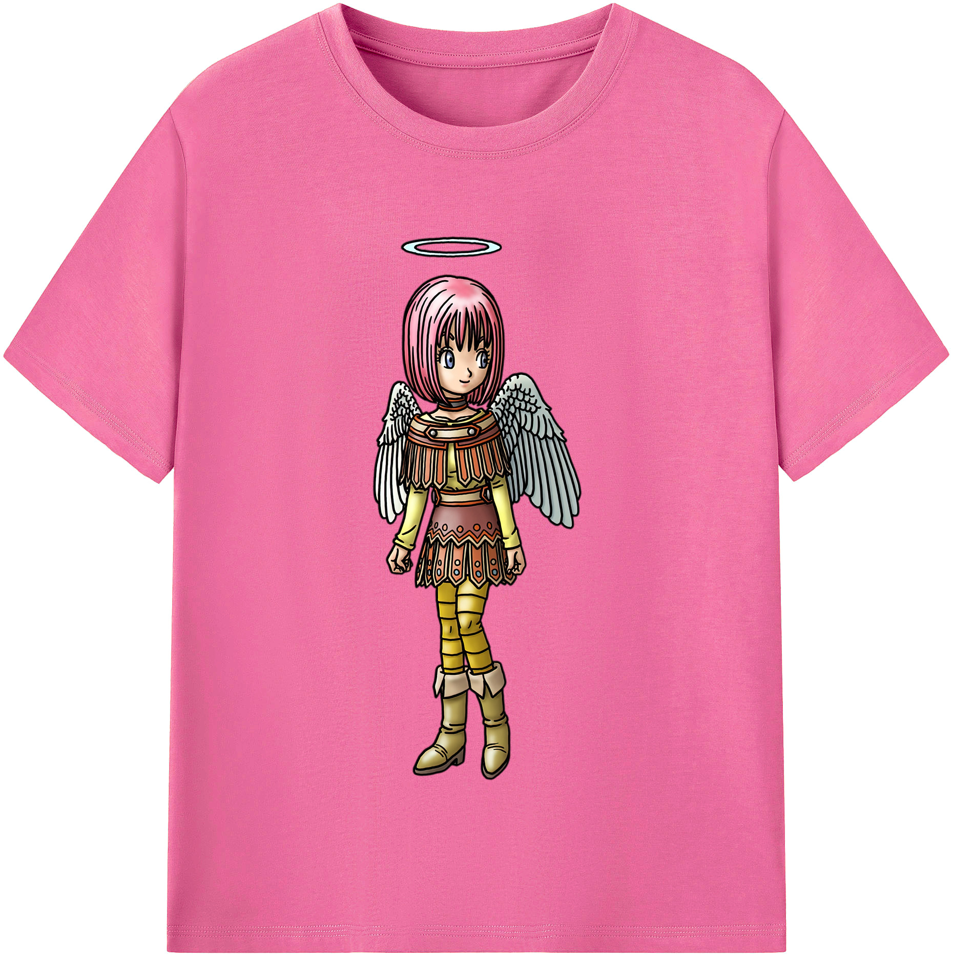 （画像用） ドラゴンクエスト Doragon Kuesuto Dragon Quest レディースカジュアルプリントTシャツ（綿100％）